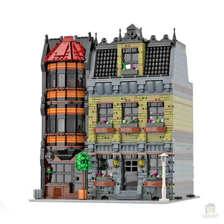 MOC - 45758 OliveMansion & Pub - LesDiyLesDiy