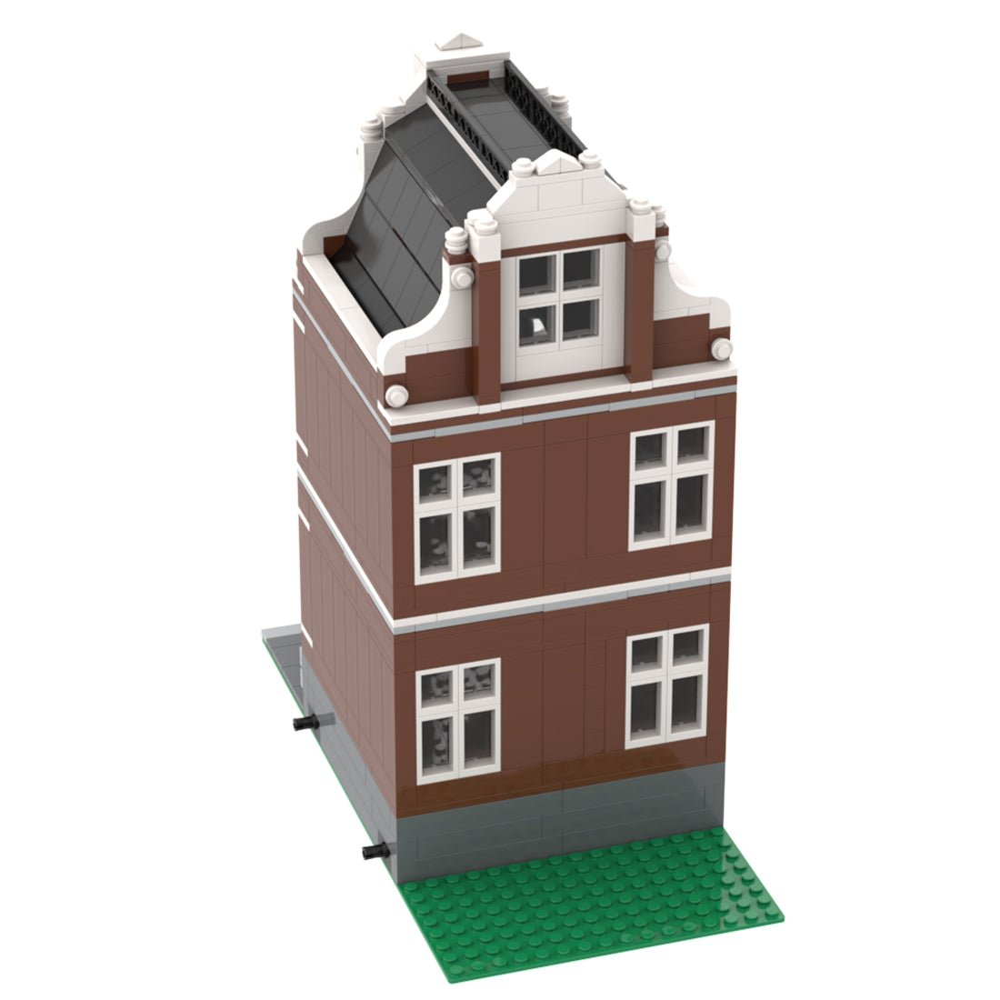 MOC - 46107 Amsterdam Canal House Nr 1(2 level) Klemmbausteine - LesDiyLesDiy