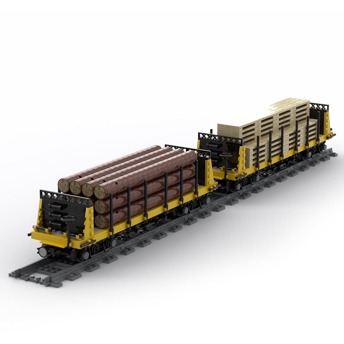 MOC - 49271 Lumber Car Carriage Klemmbausteine - LesDiy - Klemmbausteine