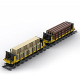 MOC - 49271 Lumber Car Carriage Klemmbausteine - LesDiyLesDiy