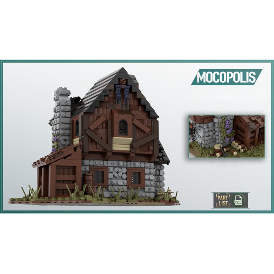 MOC - 49535 MOC Custom Medieval House Klemmbausteine - LesDiyLesDiy