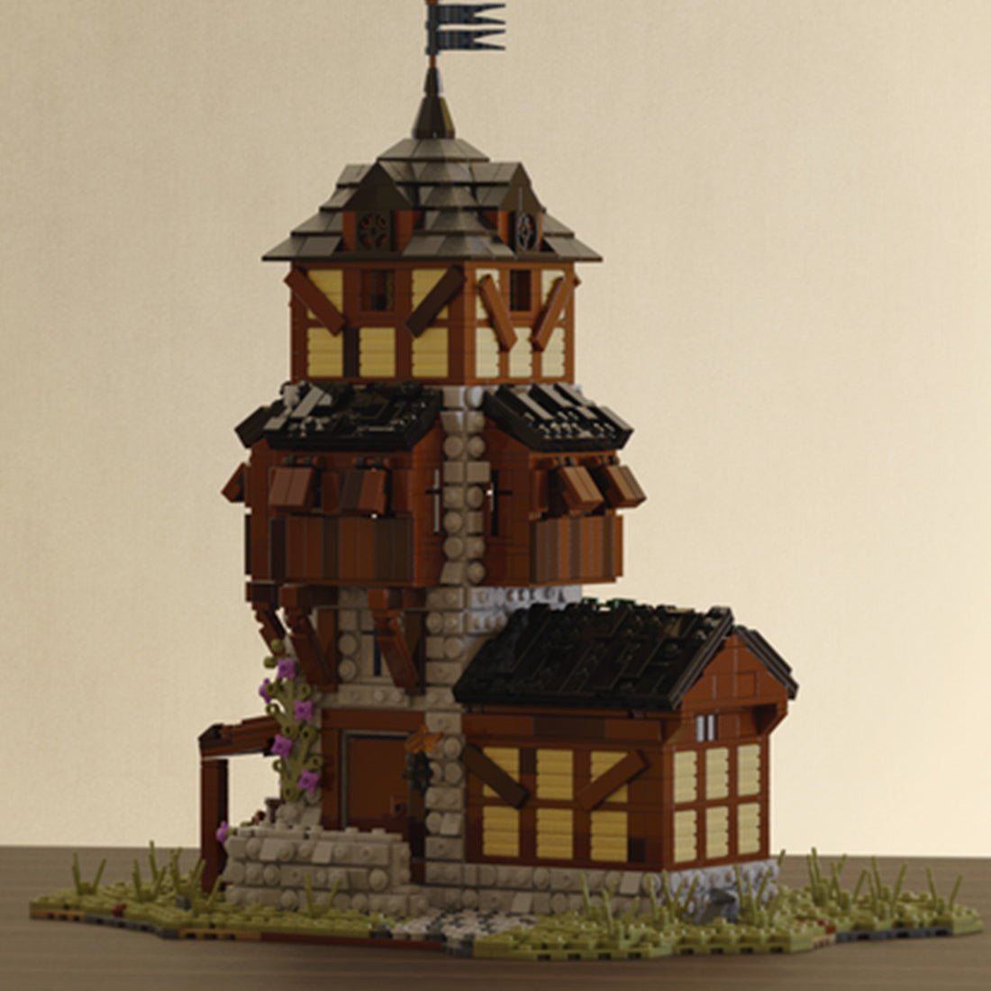 MOC - 49647 MOC Medieval Watchtower Klemmbausteine - LesDiyLesDiy