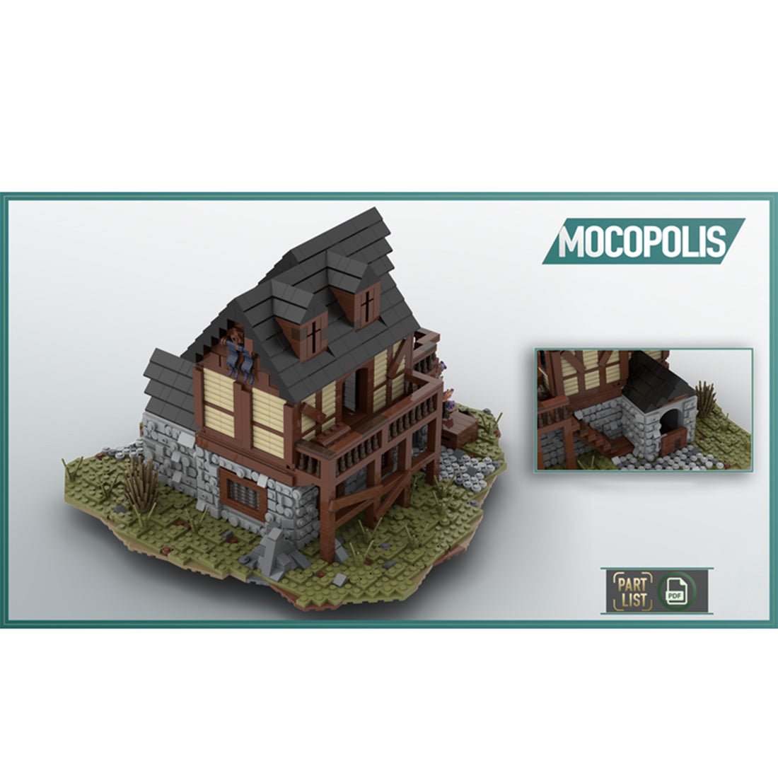 MOC - 49665 MOC Medieval House Klemmbausteine - LesDiyLesDiy