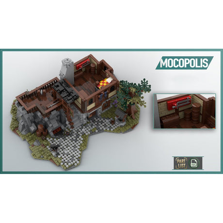 MOC - 49666 MOC Medieval Smithy Klemmbausteine - LesDiyLesDiy