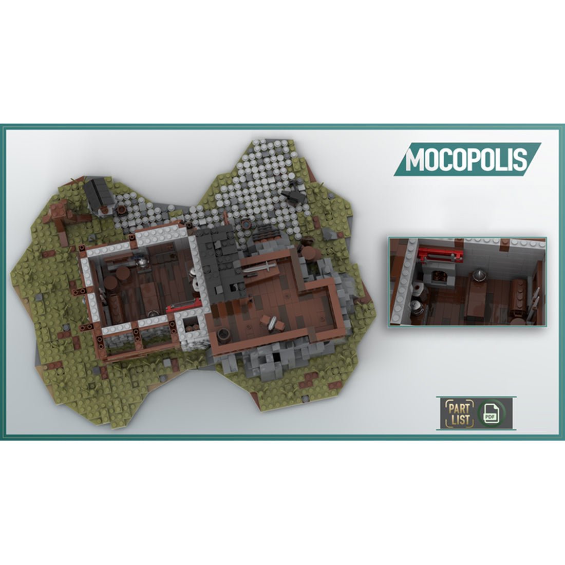 MOC - 49666 MOC Medieval Smithy Klemmbausteine - LesDiyLesDiy