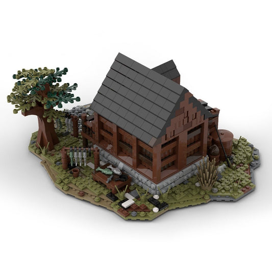 MOC - 49723 MOC Medieval Fisherman`s House Klemmbausteine - LesDiyLesDiy