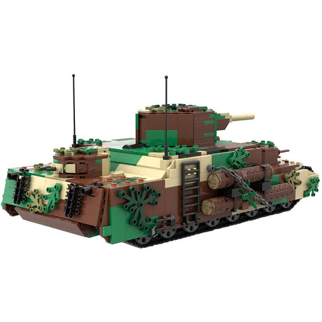 MOC - 55856 1/30 O - I japanischer superschwerer Panzer Klemmbausteine - LesDiyLesDiy