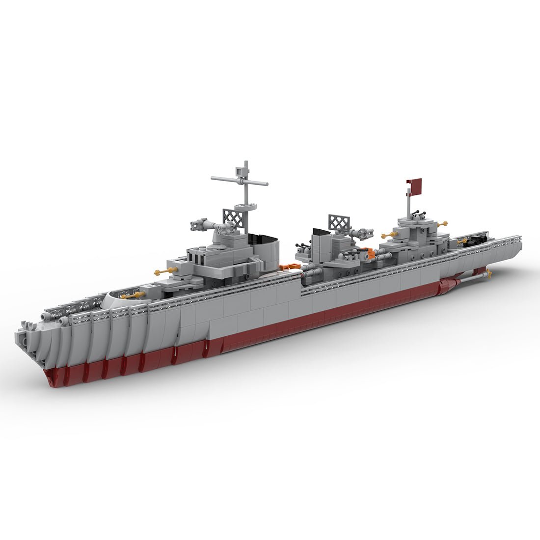 MOC - 57481 1/200 German Z43 Large Destroyer Klemmbausteine - LesDiyLesDiy