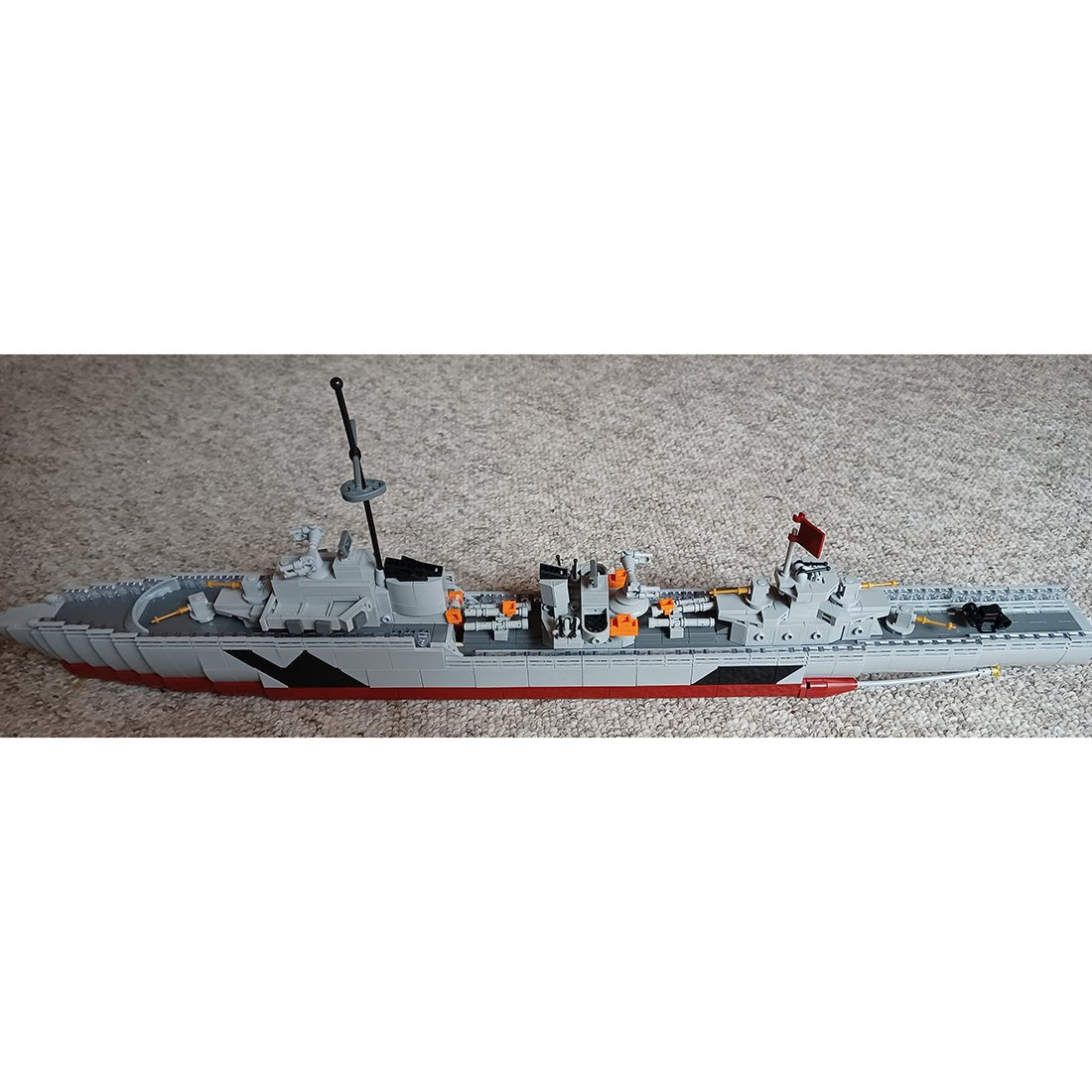 MOC - 57481 1/200 German Z43 Large Destroyer Klemmbausteine - LesDiyLesDiy