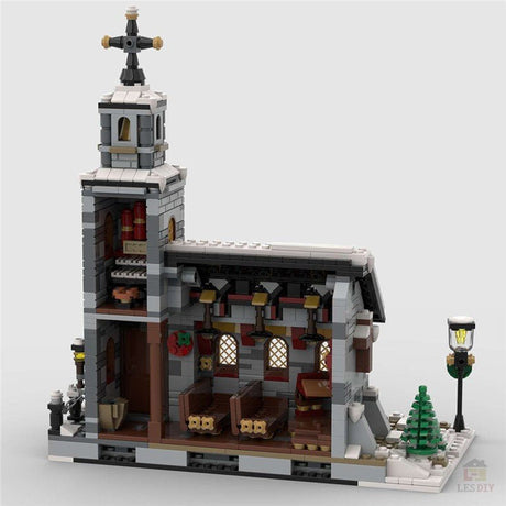 MOC - 58208 Kleine Winterkirche - LesDiyLesDiy