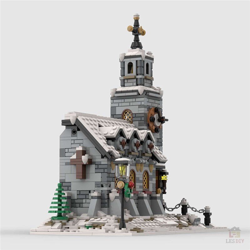 MOC - 58208 Kleine Winterkirche - LesDiyLesDiy