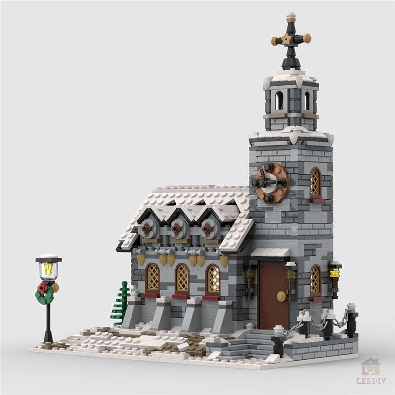 MOC - 58208 Kleine Winterkirche - LesDiyLesDiy