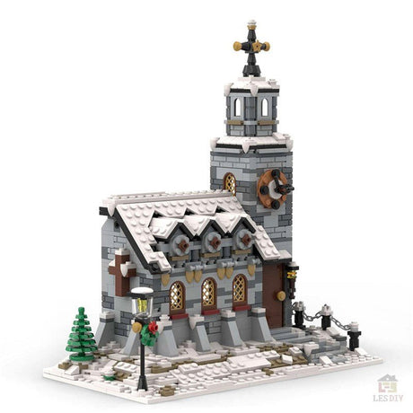 MOC - 58208 Kleine Winterkirche - LesDiyLesDiy