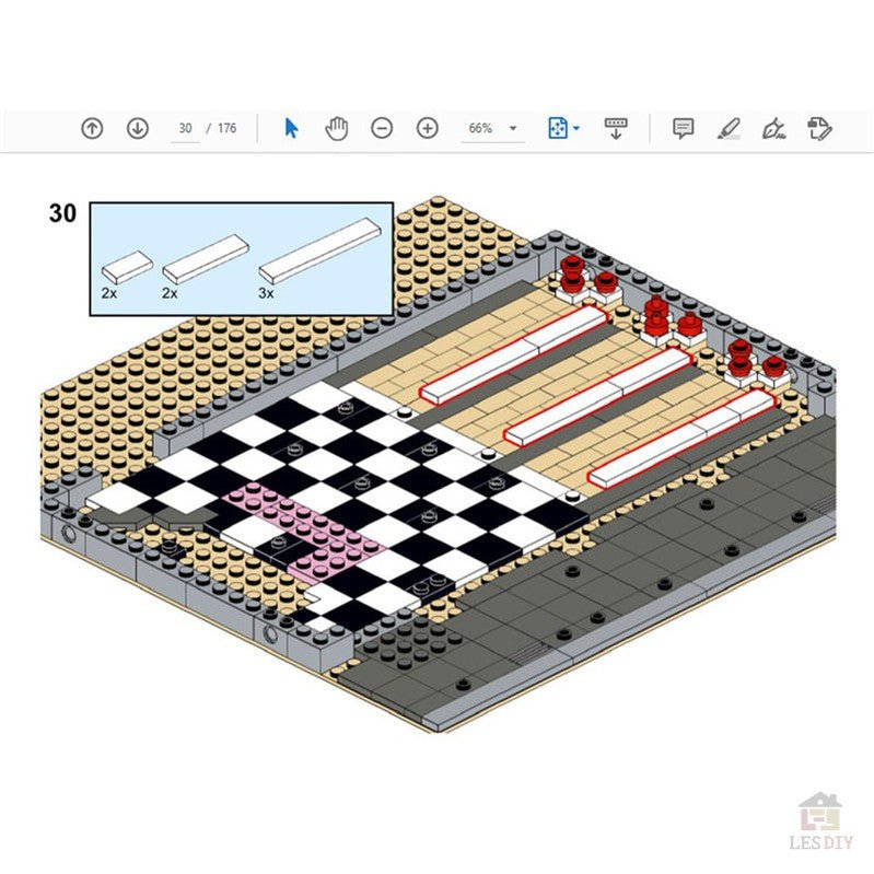 MOC - 58435 Jim's Bowling Alley & Diner Klemmbausteine - LesDiyLesDiy