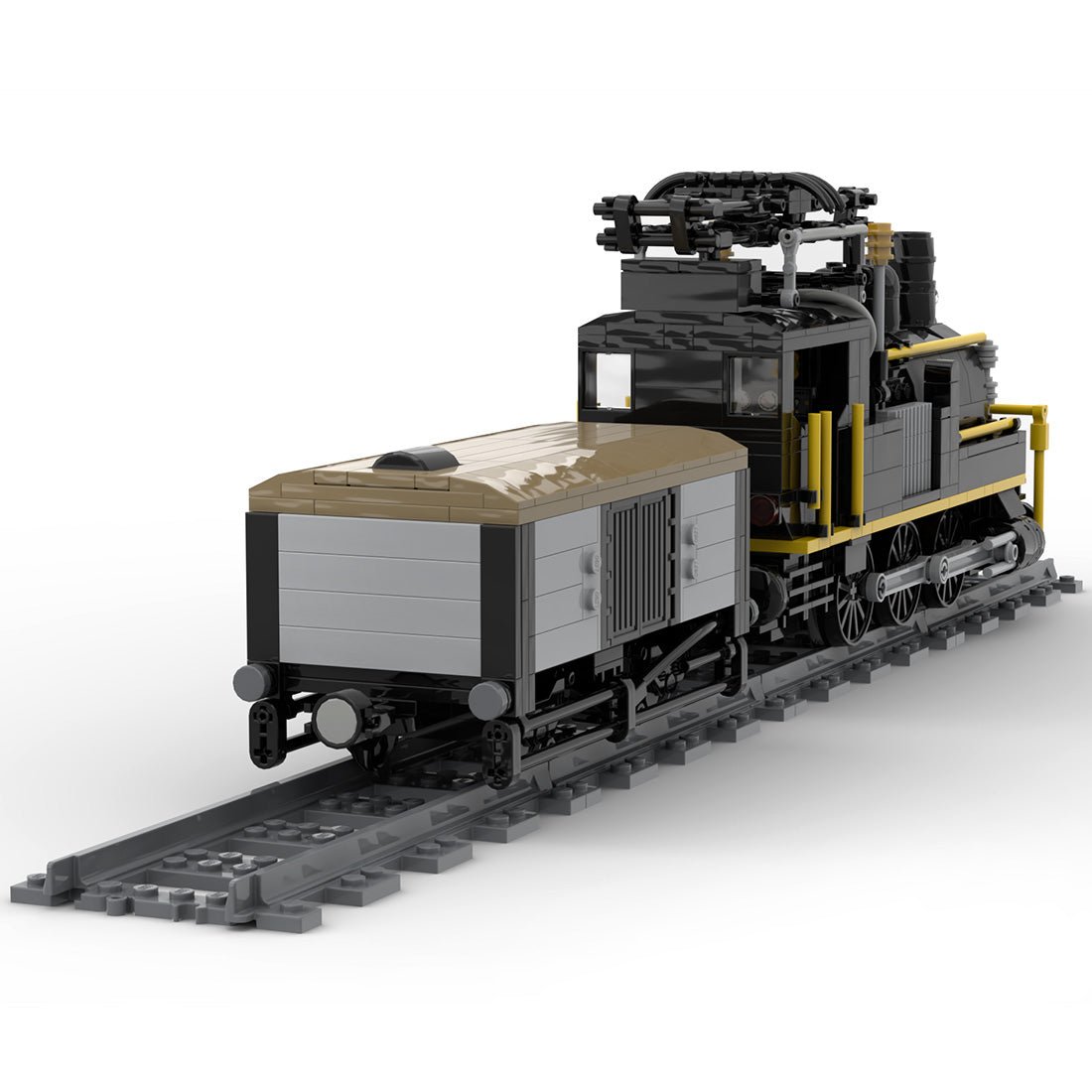 MOC - 58561 Swiss Electrified Steam Locomotive Klemmbausteine - LesDiyLesDiy