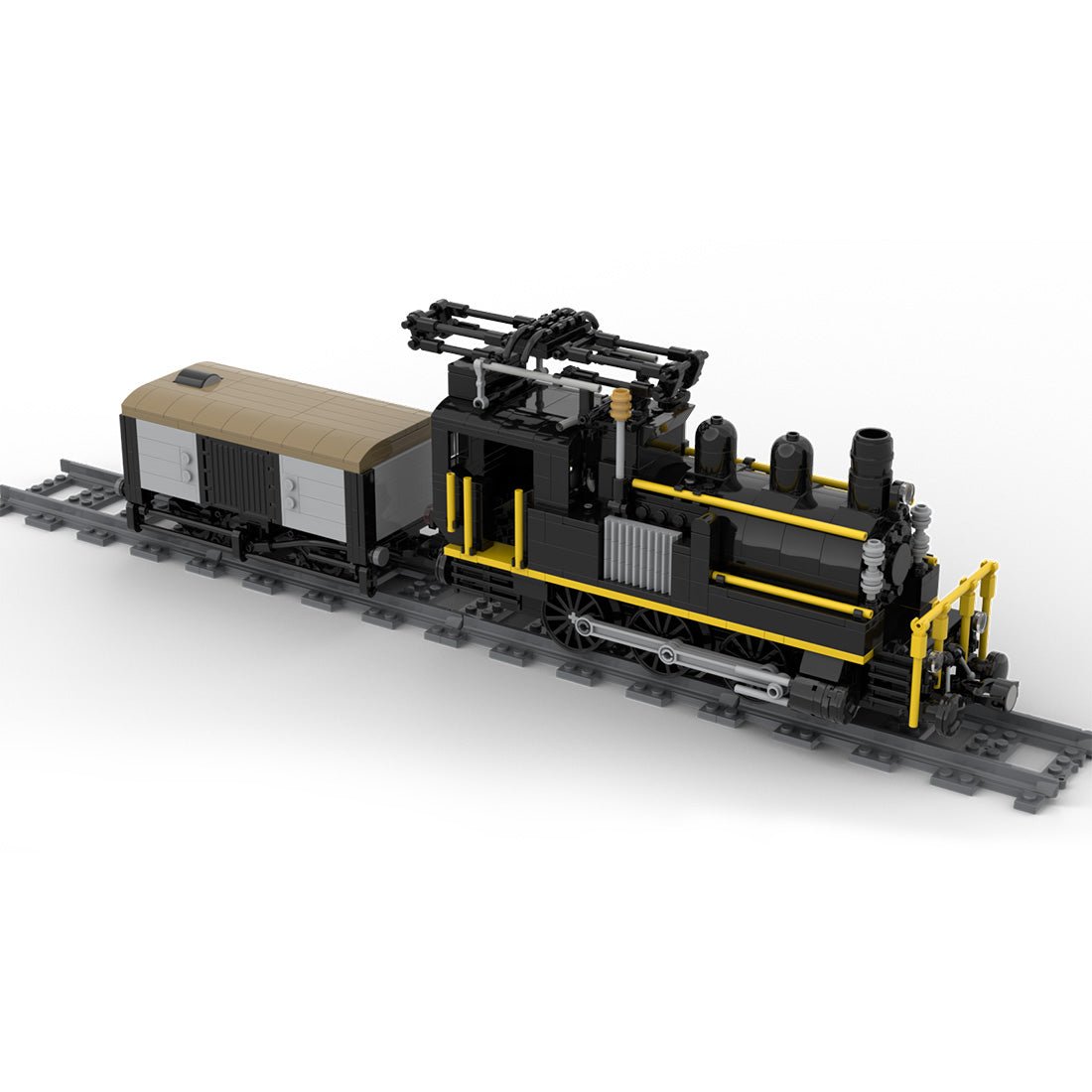 MOC - 58561 Swiss Electrified Steam Locomotive Klemmbausteine - LesDiyLesDiy