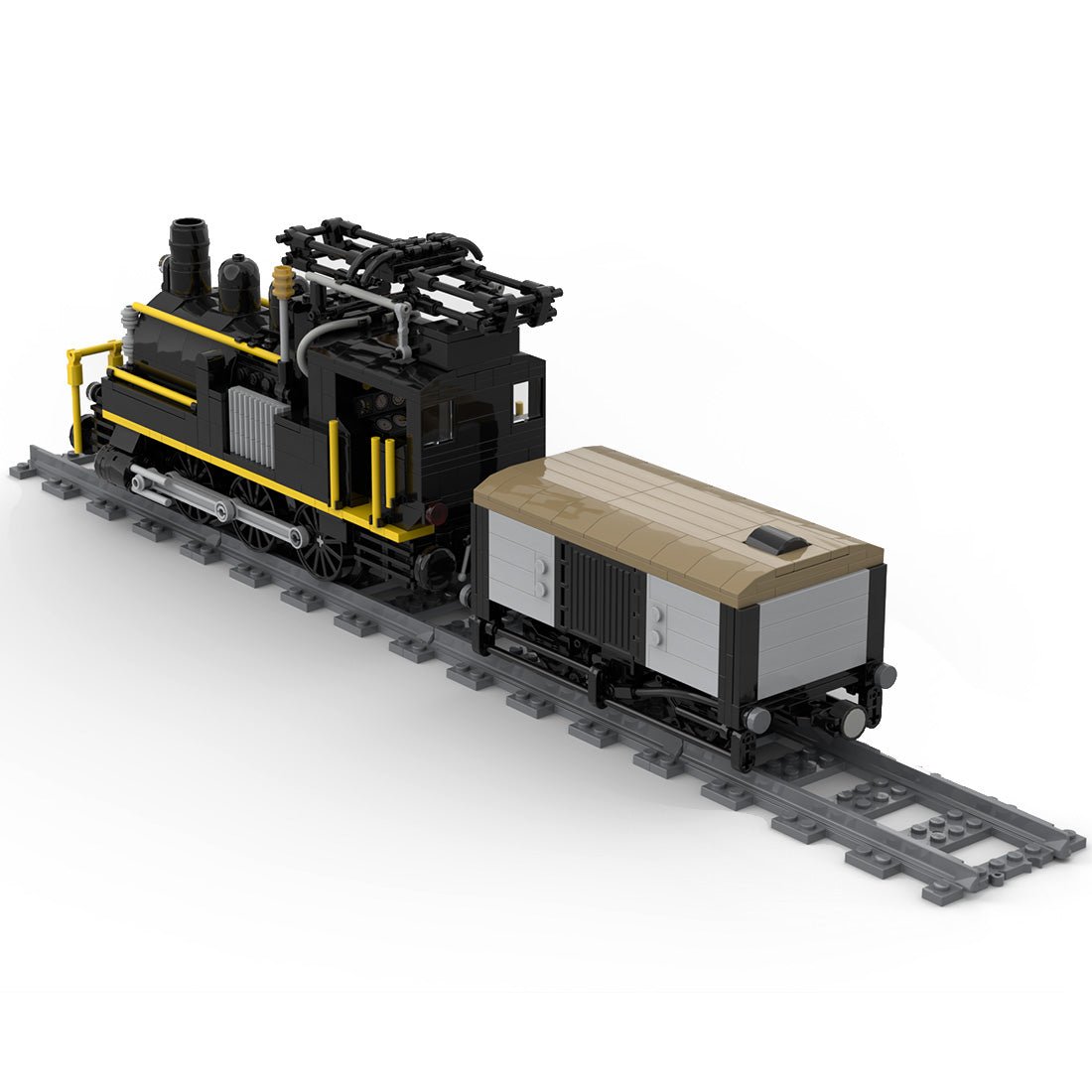 MOC - 58561 Swiss Electrified Steam Locomotive Klemmbausteine - LesDiyLesDiy