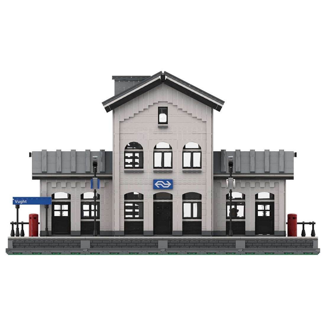 MOC - 60485 Vught Train Station Klemmbausteine - LesDiyLesDiy