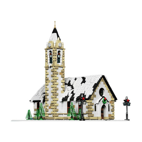 MOC - 6195 Winter Village Church Klemmbausteine - LesDiyLesDiy