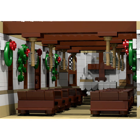 MOC - 6195 Winter Village Church Klemmbausteine - LesDiyLesDiy