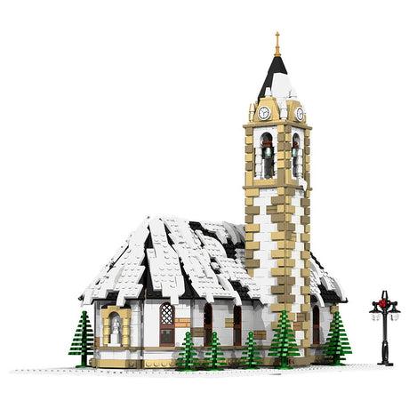 MOC - 6195 Winter Village Church Klemmbausteine - LesDiyLesDiy