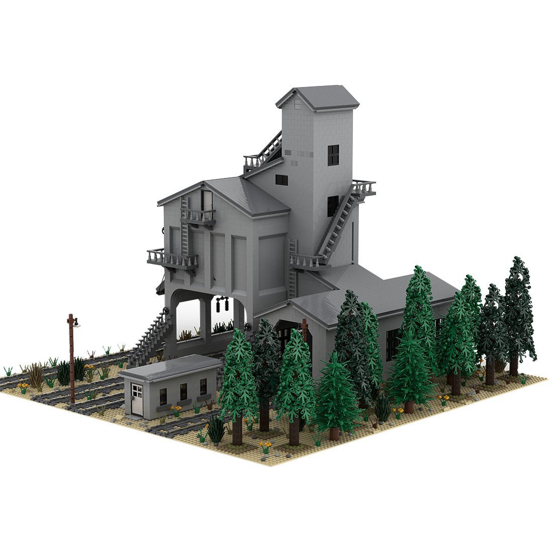 MOC - 64664 Modern Coaling Tower Klemmbausteine - LesDiyLesDiy