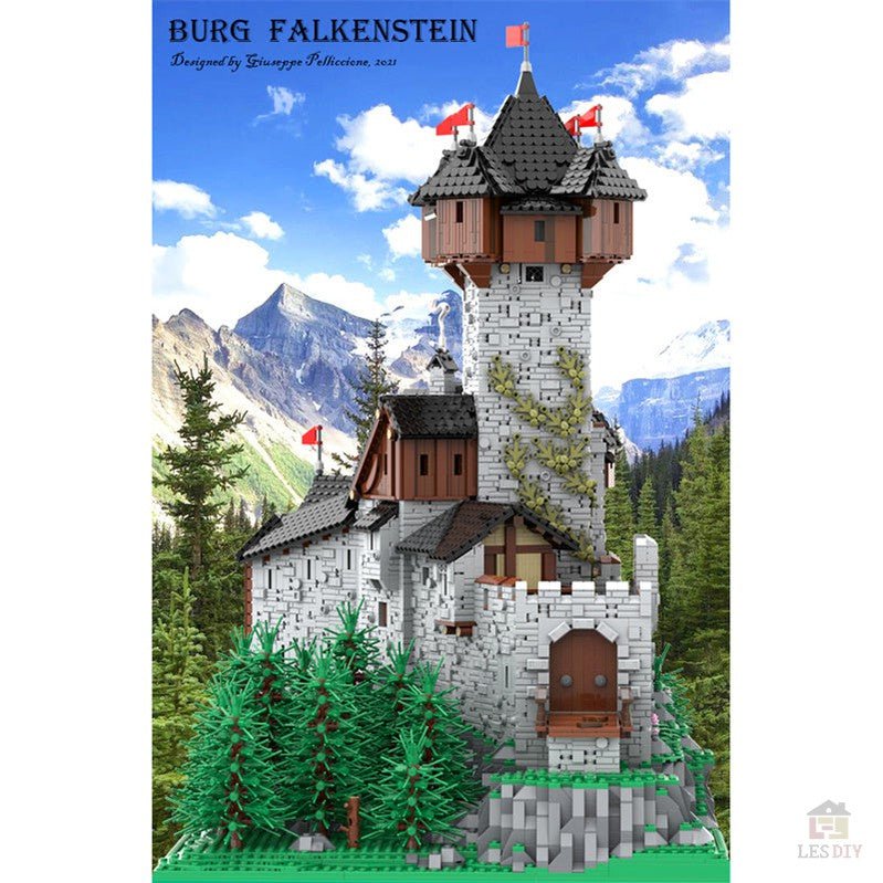 MOC - 65340 Burg Falkenstein 1:18 - LesDiy - Klemmbausteine