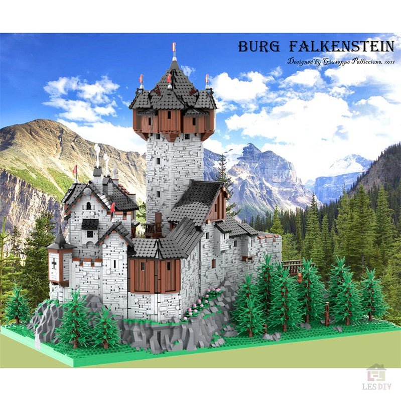 MOC - 65340 Burg Falkenstein 1:18 - LesDiy - Klemmbausteine