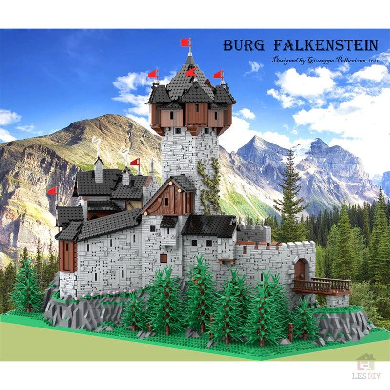 MOC - 65340 Burg Falkenstein 1:18 - LesDiy - Klemmbausteine