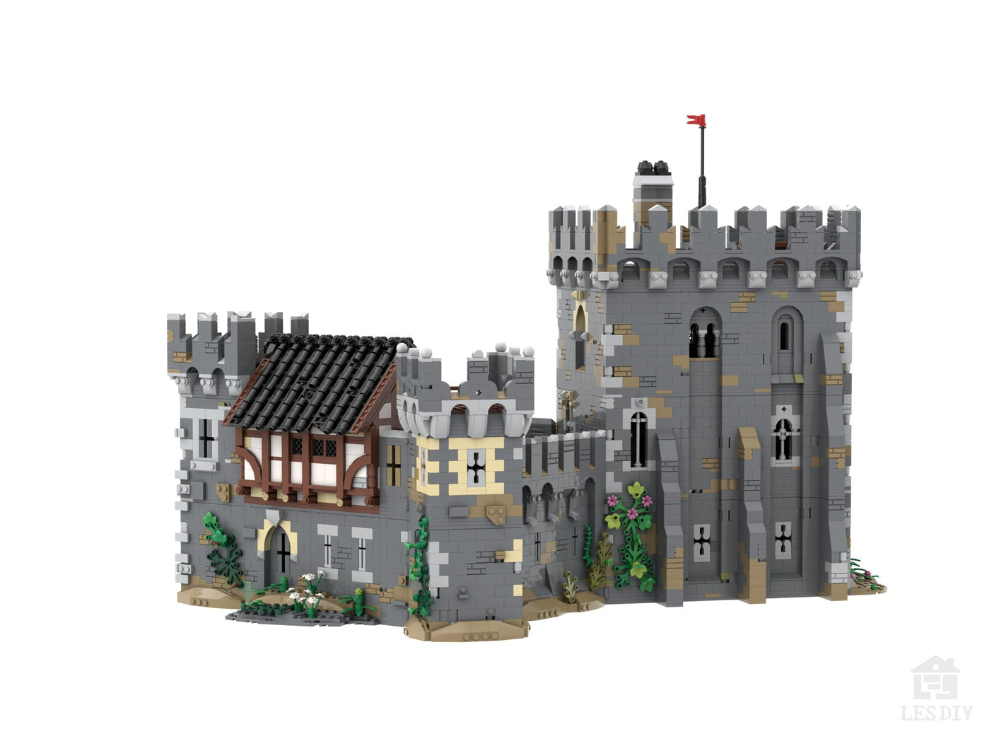 MOC - 68151 Löwen Burg Klemmbausteine - LesDiyLesDiy