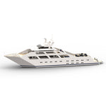 MOC - 69299 Luxury Yacht Model Small Particles - LesDiyLesDiy