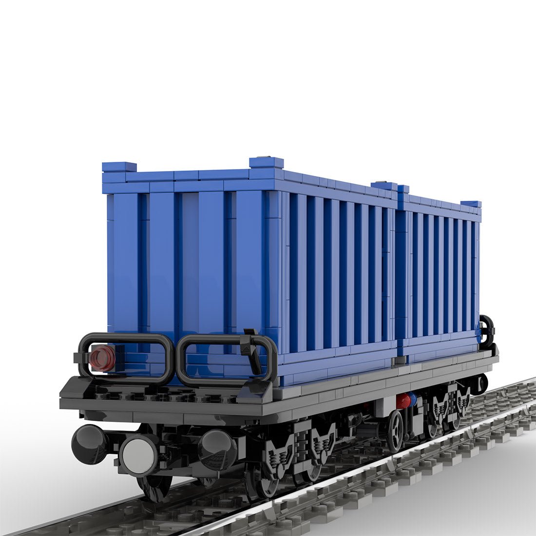 MOC - 69657 Containerwagen (4W) Klemmbausteine - LesDiyLesDiy