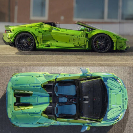 MOC - 72491 Lamborghini Huracan Evo Spyder Klemmbausteine - LesDiyLesDiy