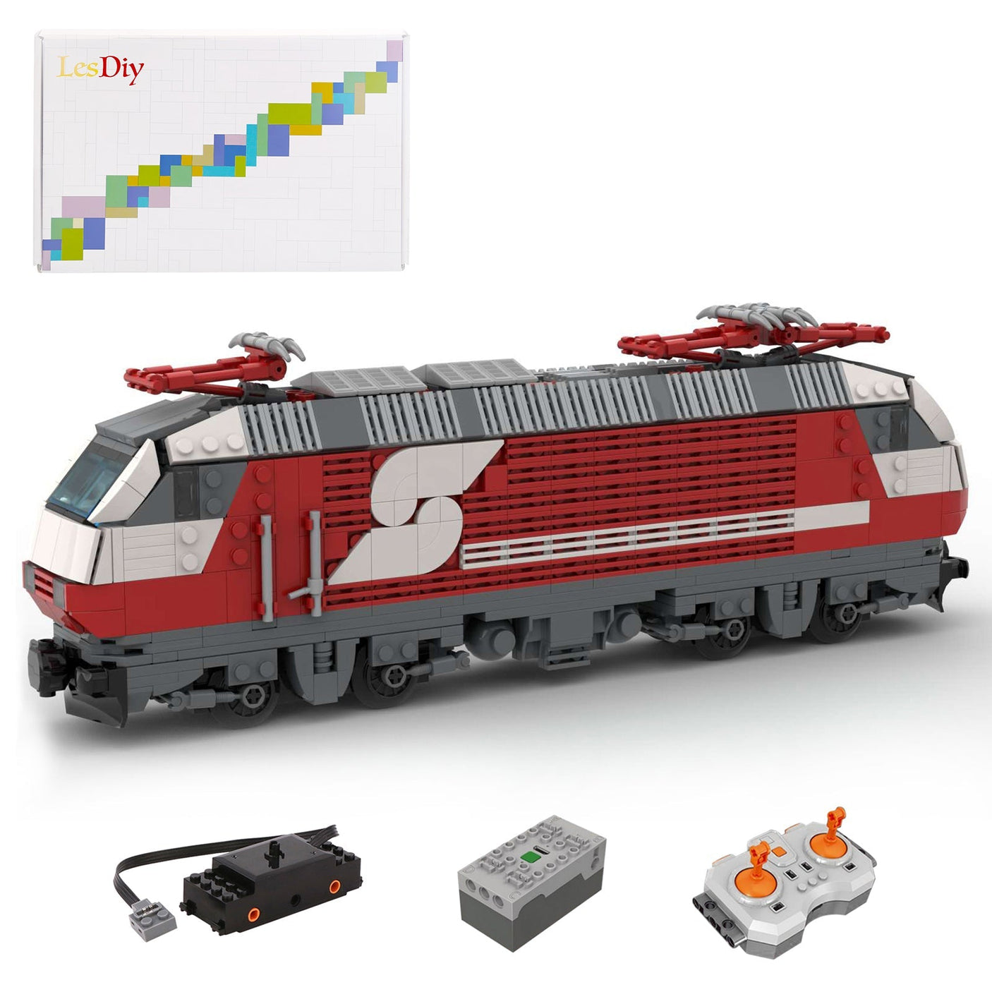 MOC - 75579 Dynamisches BR 1822 Inter City Express - Modell mit 6 Breiten - LesDiyLesDiy