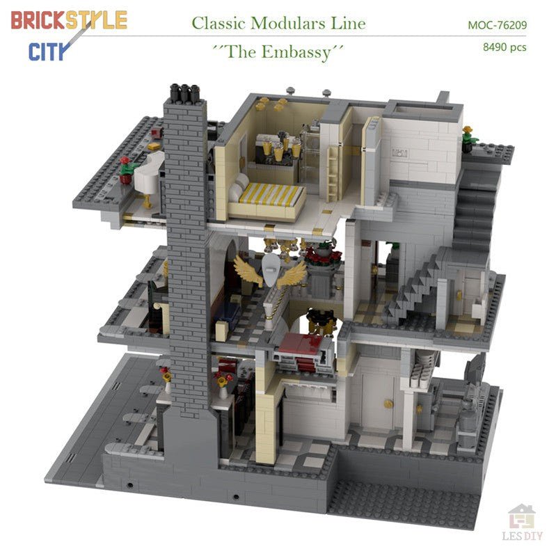 MOC - 76209 Das Botschaftsgebäude Klemmbausteine - LesDiyLesDiy