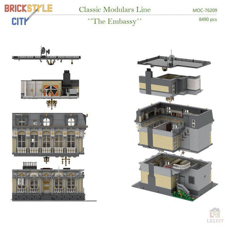 MOC - 76209 Das Botschaftsgebäude Klemmbausteine - LesDiyLesDiy