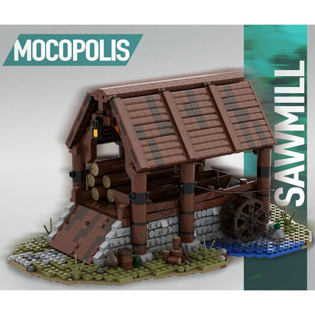 MOC - 76358 MOC Medieval Sawmill Klemmbausteine - LesDiyLesDiy