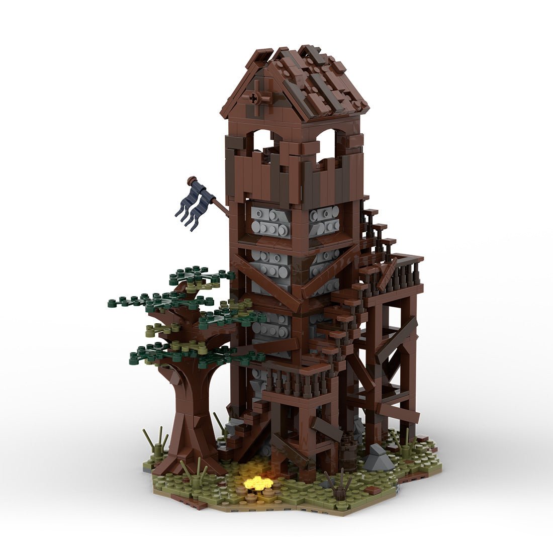 MOC - 76430 MOC Medieval Patrol Tower Klemmbausteine - LesDiyLesDiy