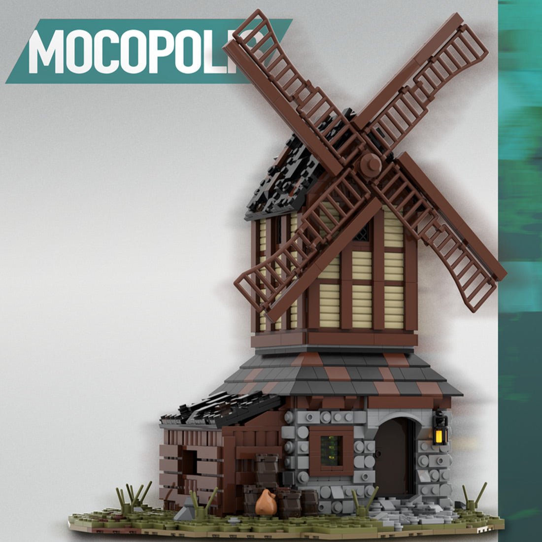 MOC - 76464 MOC Medieval Mill Klemmbausteine - LesDiyLesDiy