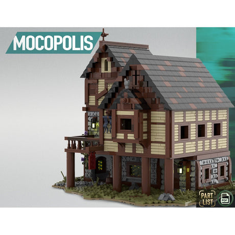 MOC - 76694 MOC Medieval Tavern House Klemmbausteine - LesDiyLesDiy