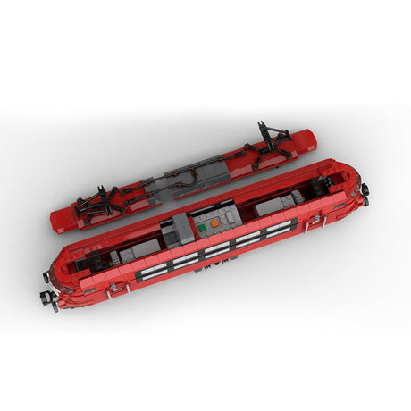 MOC - 77293 BR 103 Locomotive Red (8 studs wide) Klemmbausteine - LesDiy - Klemmbausteine