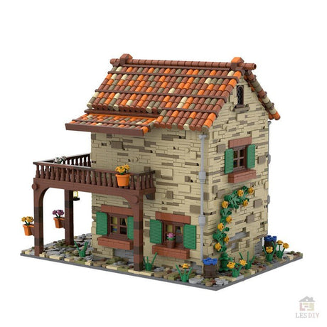 MOC - 77566 Haus Italien Nr. 3 Klemmbausteine - LesDiyLesDiy