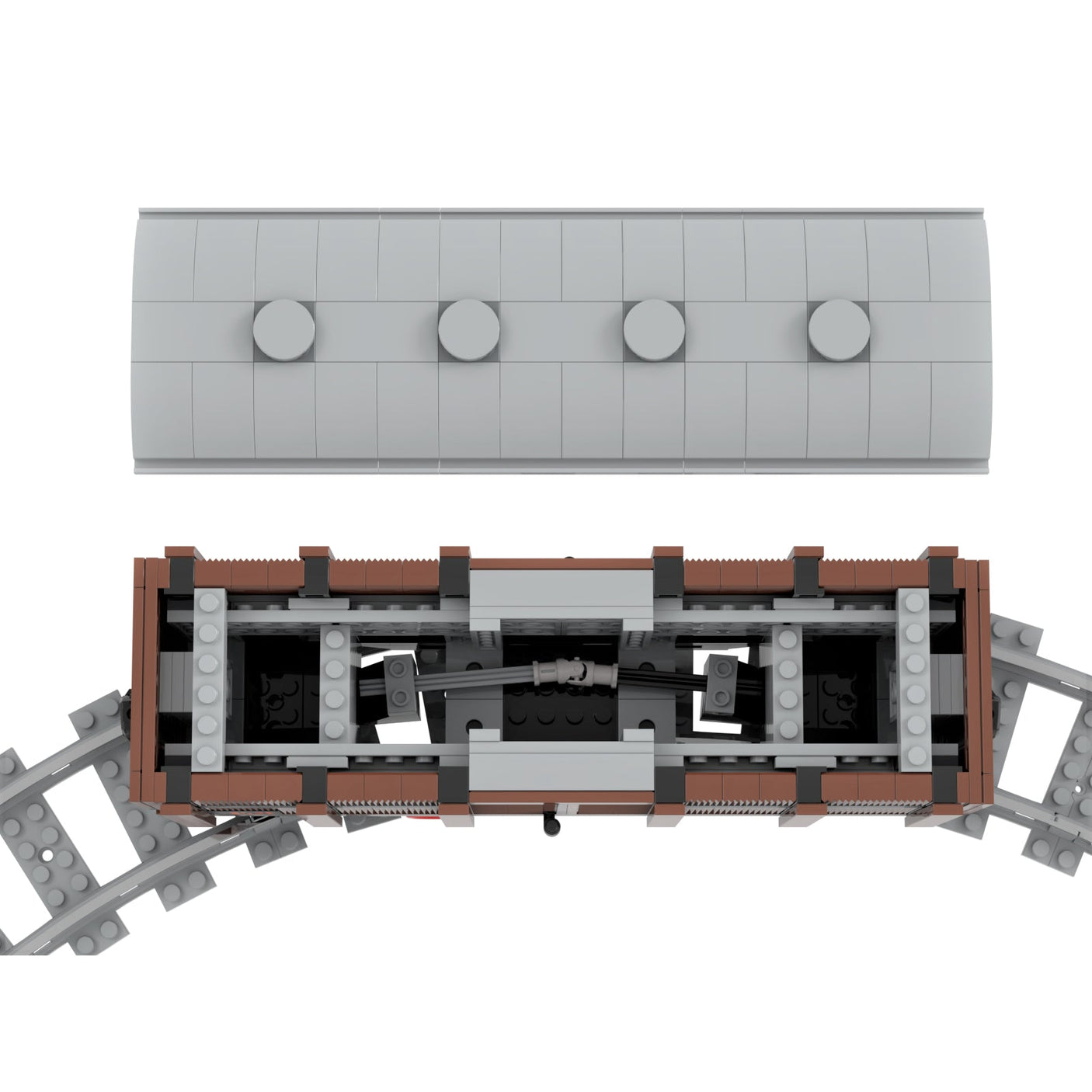 MOC - 81221 Closed Carriage Zug Klemmbausteine - LesDiyLesDiy