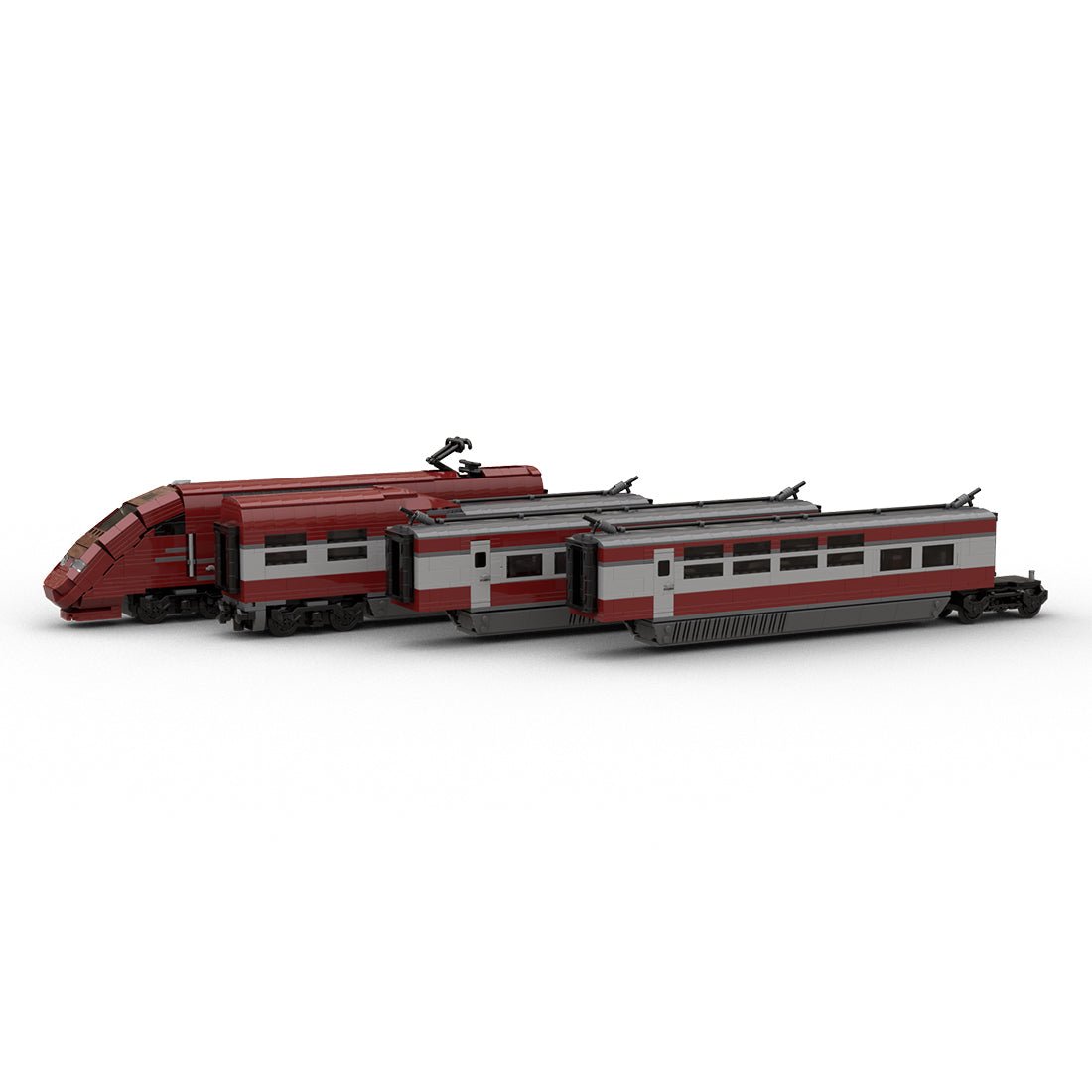 MOC - 82107 Thalys PBKA High Speed Train Klemmbausteine - LesDiy - Klemmbausteine