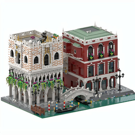 MOC - 84806 Venice Palaces and Bridges Klemmbausteine - LesDiyLesDiy