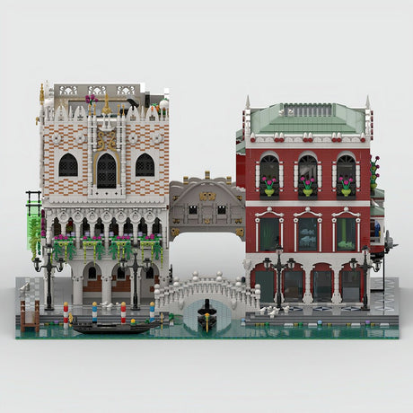 MOC - 84806 Venice Palaces and Bridges Klemmbausteine - LesDiyLesDiy