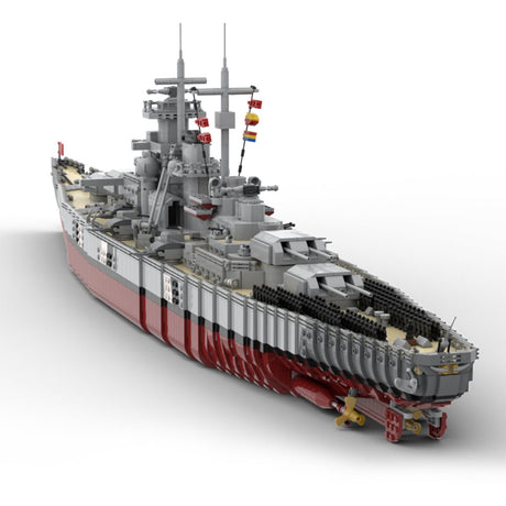 MOC - 84840 Bismarck - Kreuzer - Schlachtschiff Klemmbausteine - LesDiyLesDiy