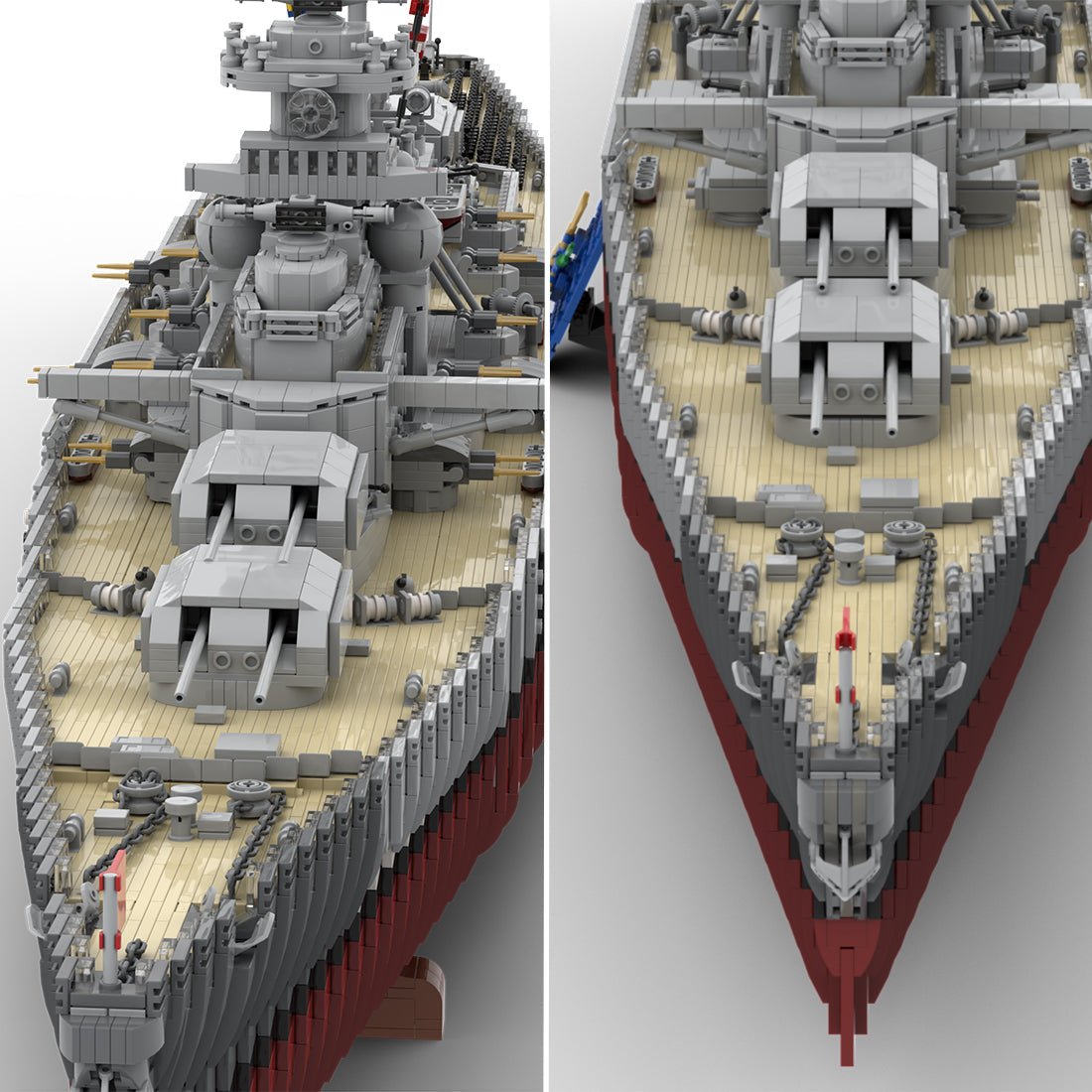 MOC - 84840 Bismarck - Kreuzer - Schlachtschiff Klemmbausteine - LesDiyLesDiy