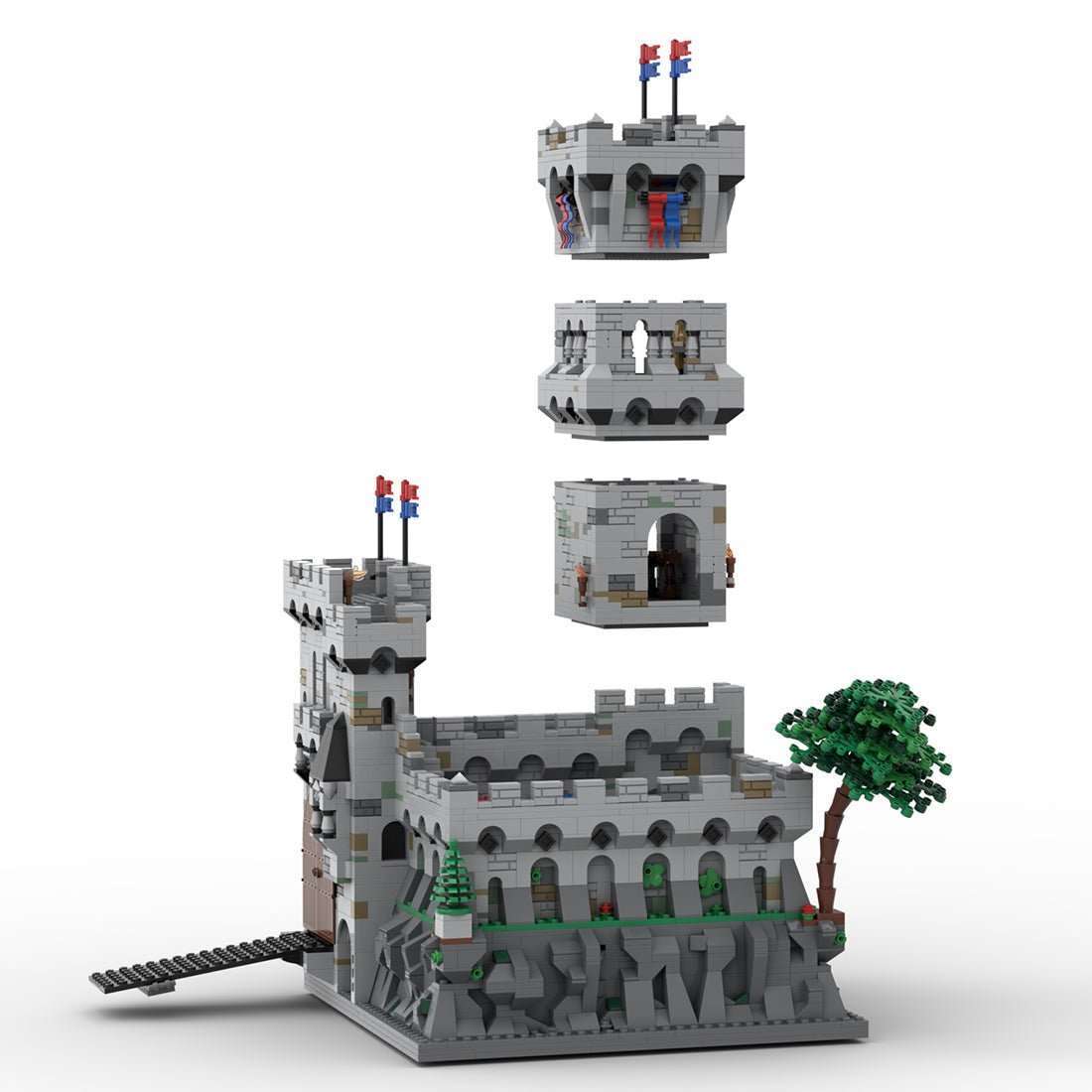 MOC - 87299 King’s Mountain Fortress Klemmbausteine - LesDiyLesDiy