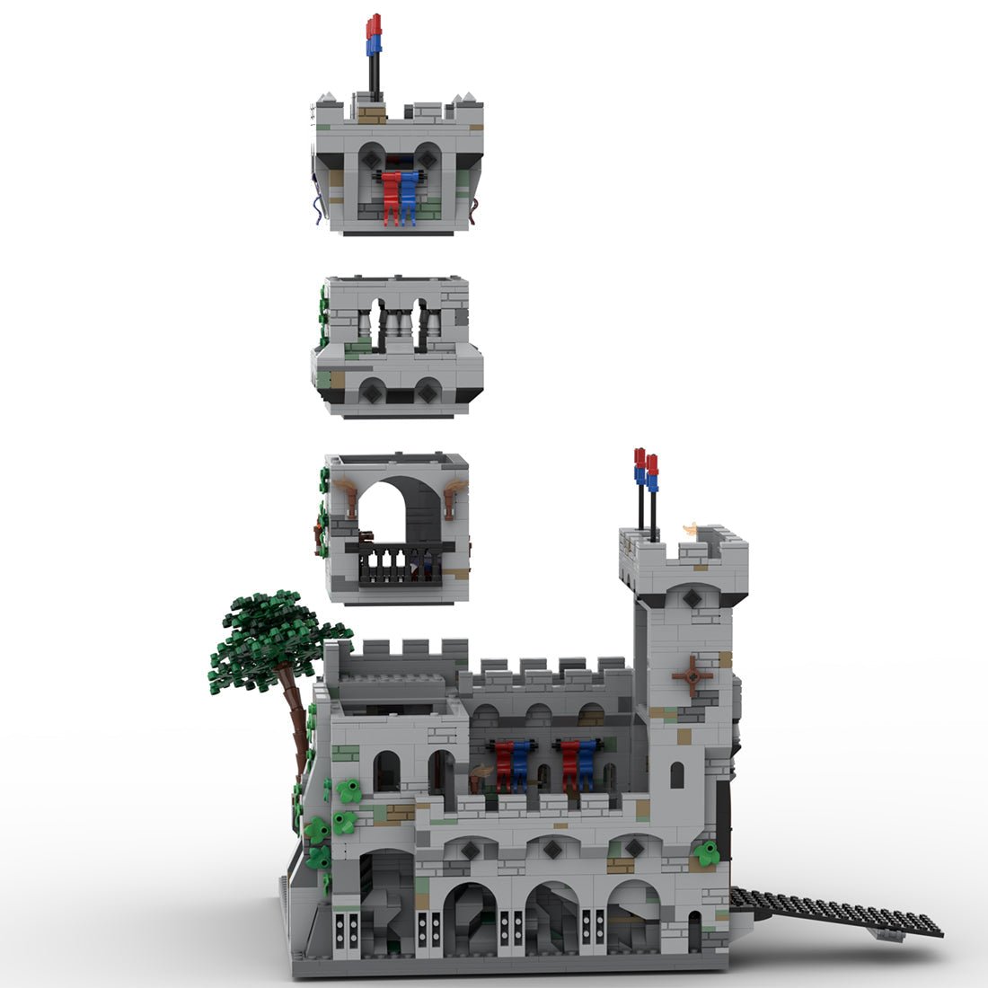 MOC - 87299 King’s Mountain Fortress Klemmbausteine - LesDiyLesDiy